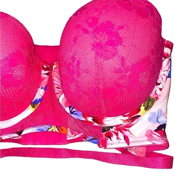VICTORIA'S SECRET X MARY KATRANTZOU  FLORAL LIMITED EDITION LONG LINE BRA 32D - Picture 6 of 12